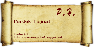 Perdek Hajnal névjegykártya